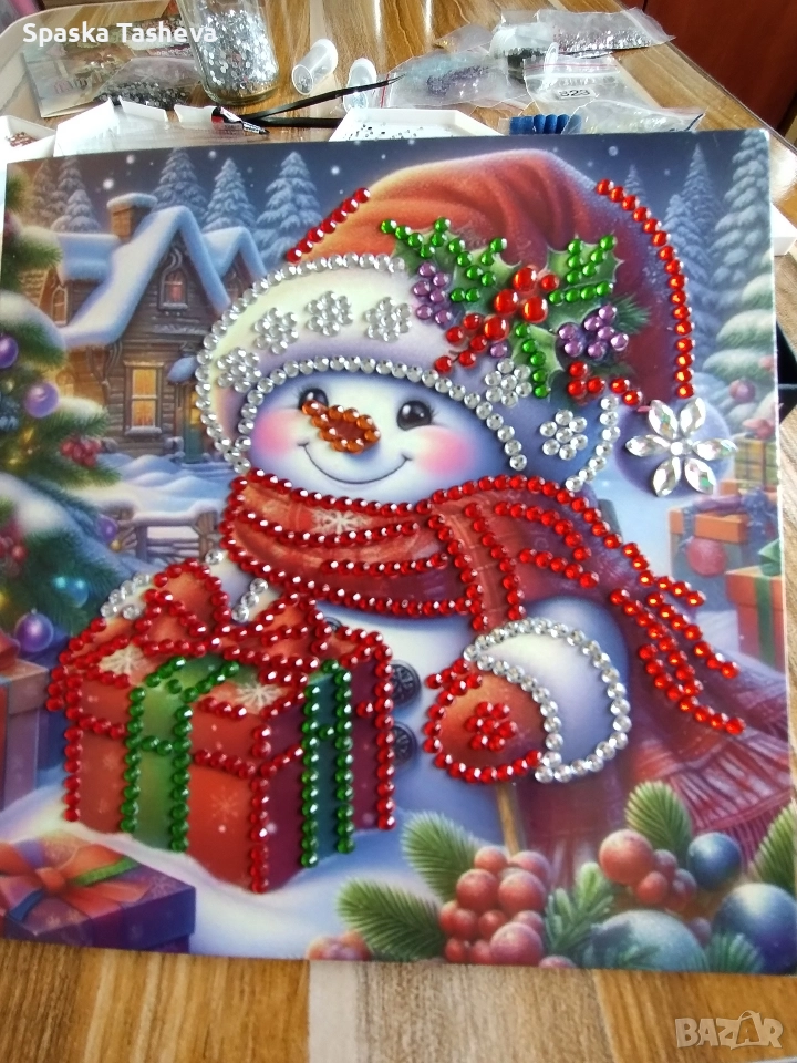 Диамантени коледни картички , снимка 1