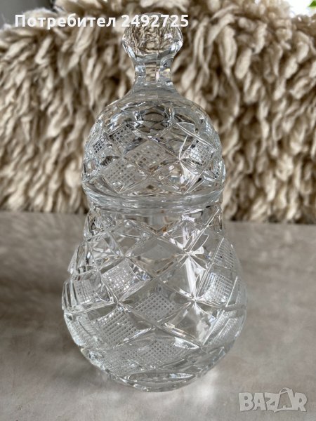 ✅кристална бонбониера с капак, снимка 1