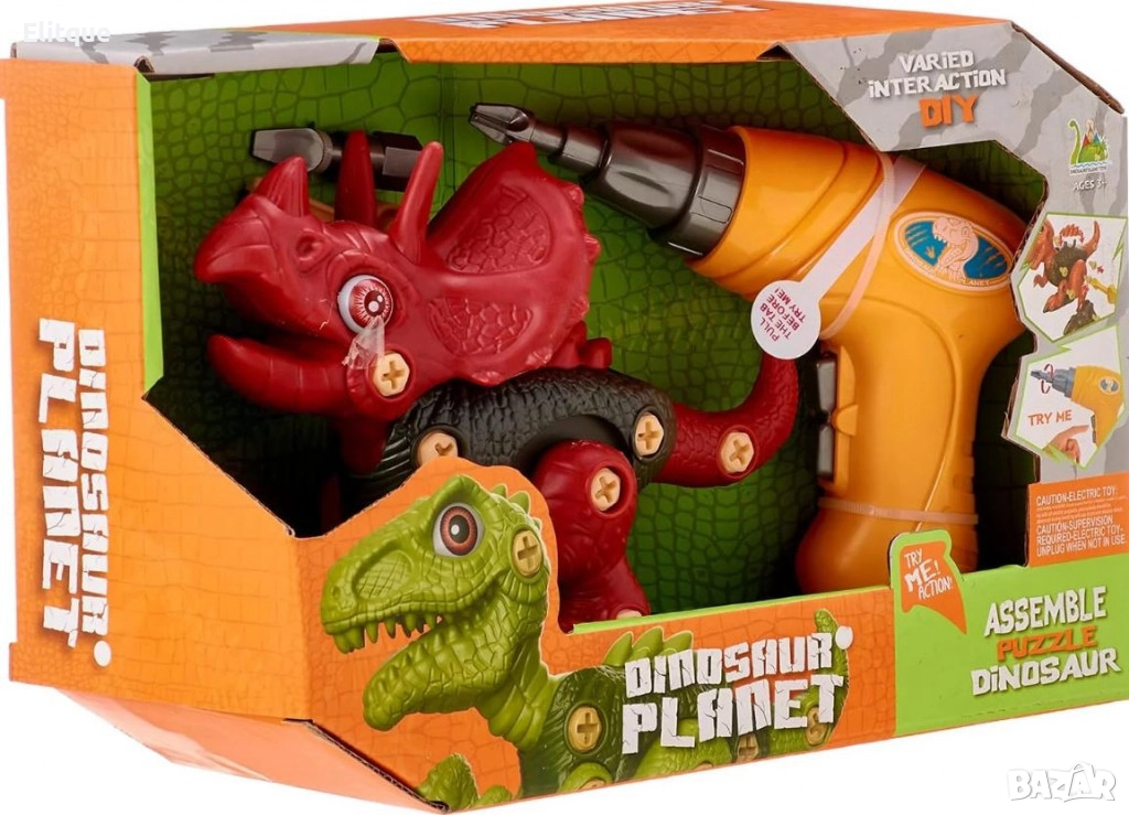Динозавър за сглобяване с винтоверт – Игра и обучение в едно, снимка 1