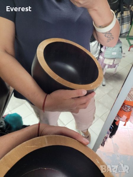 Голяма дървена купа, панер от ДЪРВО, снимка 1