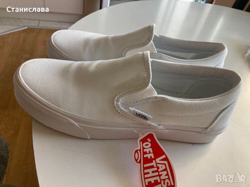 Vans slip on white, снимка 1