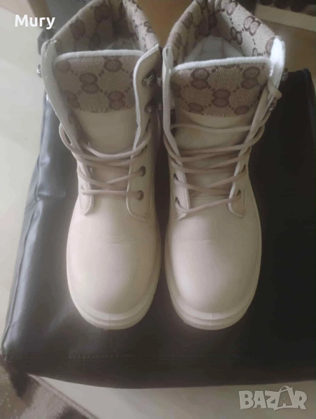 Бежови дамски боти, снимка 1