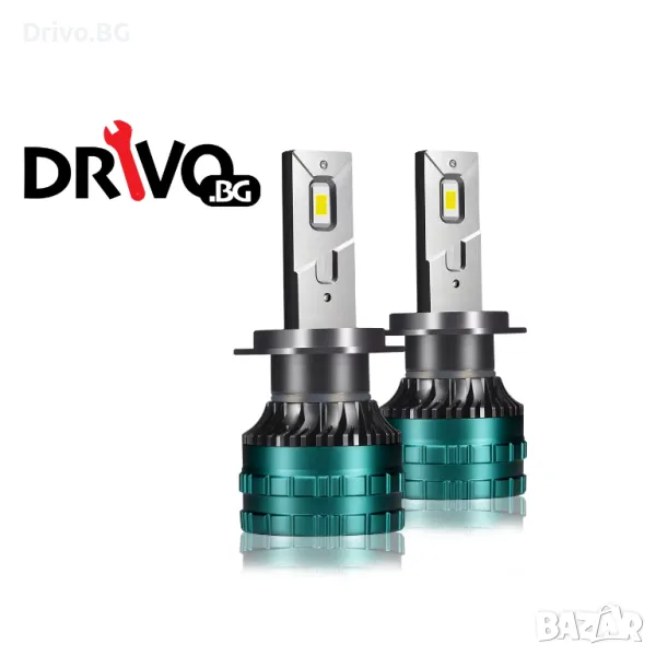 Гаранция! LED CANBUS Комплект 300W Крушки за Фарове H1 H4 H7 H8 H9 H11, снимка 1