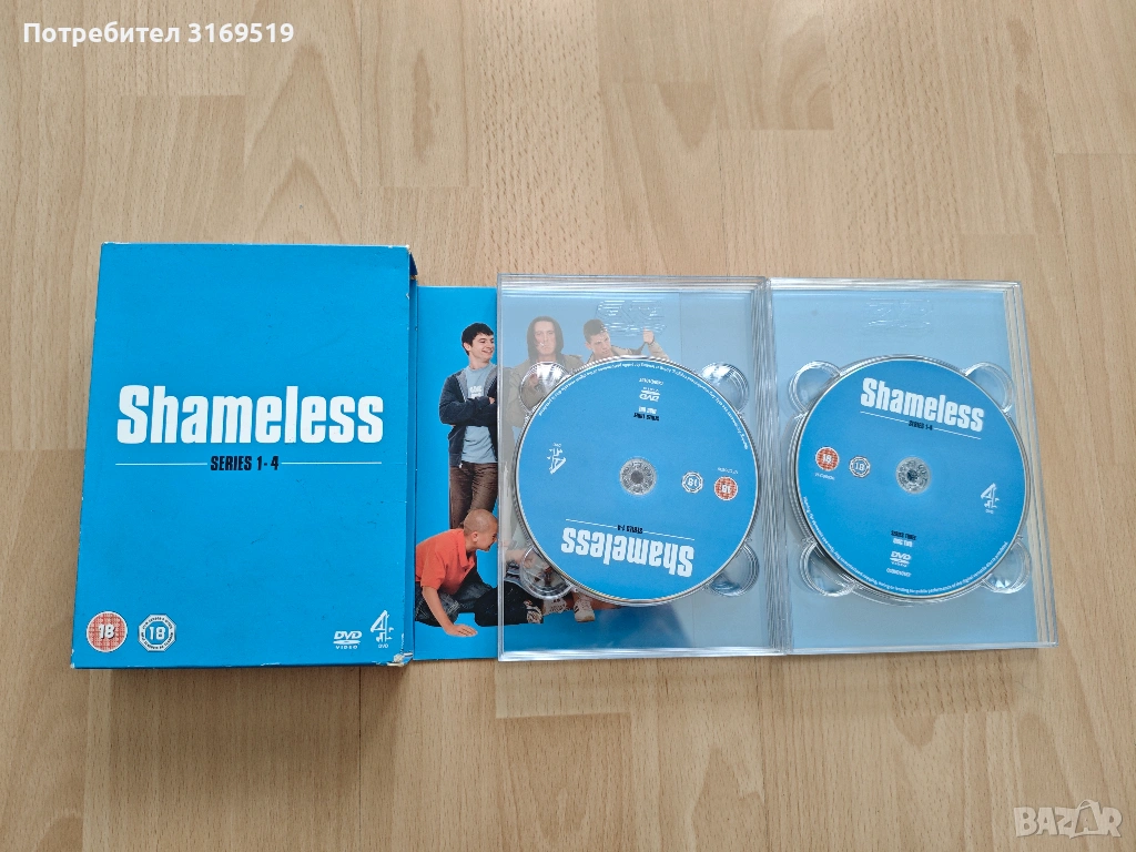 Shameless Series 1-4 сериал диск, снимка 1