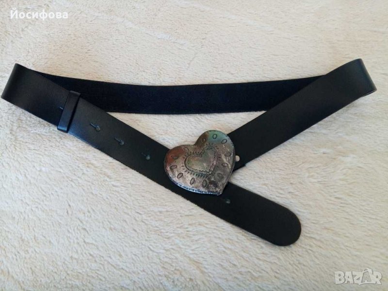 кожен колан с метална тока, снимка 1