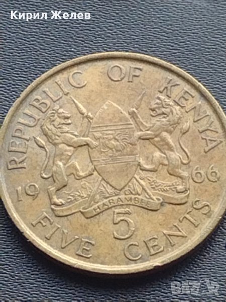 Монета 5 цента 1966г. Кения уникат за КОЛЕКЦИОНЕРИ 41163, снимка 1