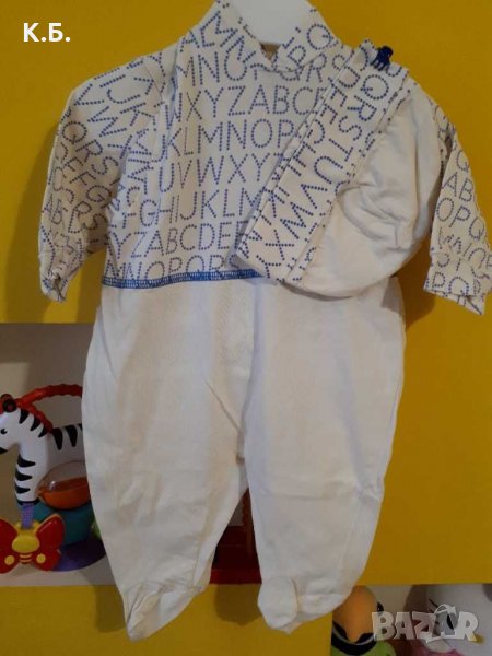 Тъничко ромпърче със шапчица р-р 56/62, снимка 1