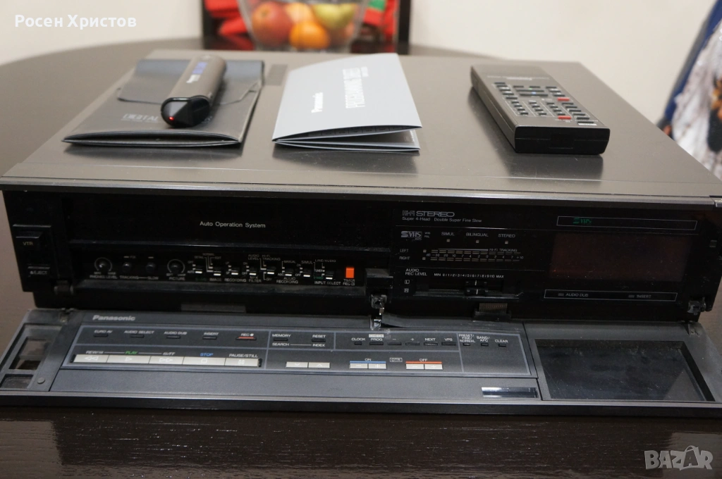 Видеорекордер Panasonic NV-FS1, повреден, с баркод четец и дистанционно, снимка 1