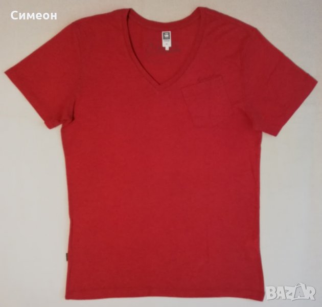 G-STAR RAW оригинална тениска S памучна фланелка NY Regular Deep V T, снимка 1