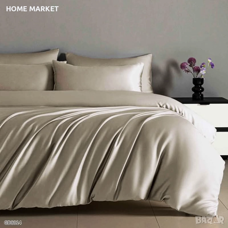 Луксозен комплект от висококачествен памучен сатен Комплектът е от 4 части , снимка 1