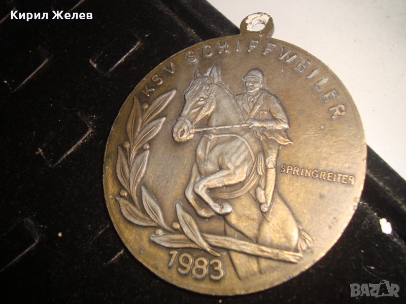 КОННИ СПОРТОВЕ ФРЕНСКИ МЕДАЛ 1983г. ОЛИМПИАДА ПАРИЖ 1924г. 5148, снимка 1