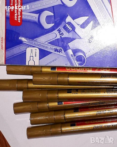 Оригинални японски технически маркери цвят бронз пишат върху всичко, снимка 1