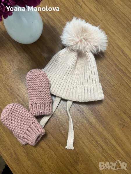 Zara baby шапка и ръкавици, снимка 1