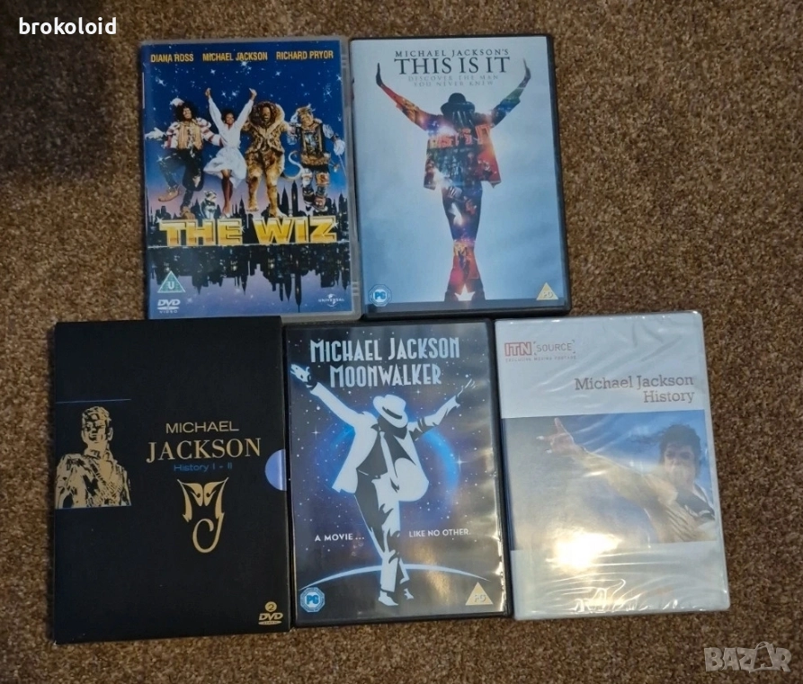 Michael Jackson DVD колекция History This is it Wiz Moonwalker, снимка 1