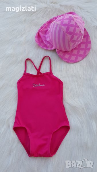 Детски бански 12-18 месеца и плажна шапка, снимка 1