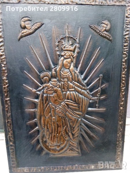 Медно пано Богородица , снимка 1