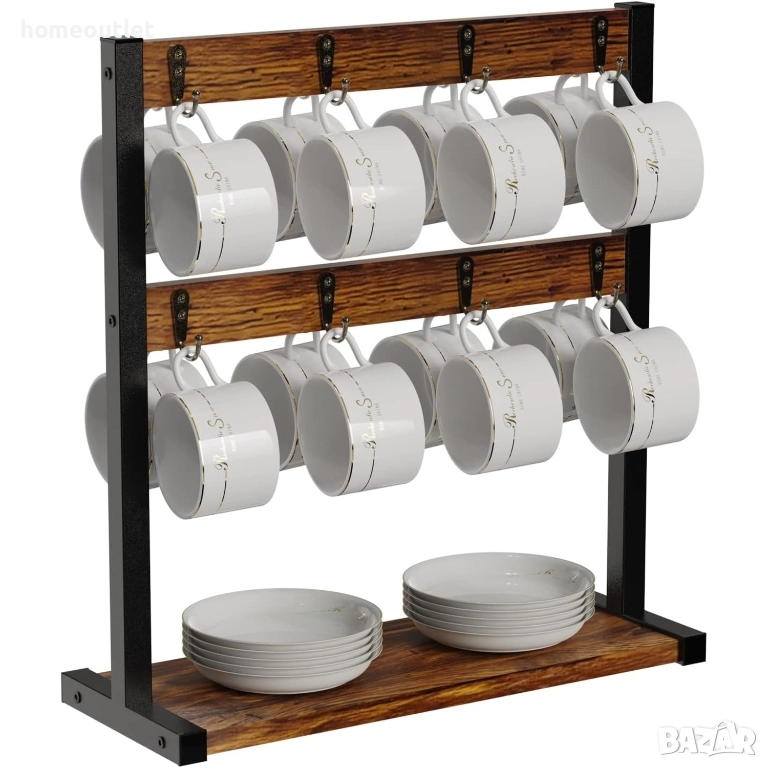 ПРОМОЦИЯ Поставка за 16 чаши – функционален и стилен органайзер за кухнята BORWART JJ-ZZ718, снимка 1