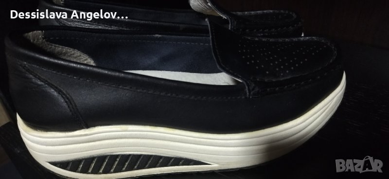 Дамски обувки естествена кожа на платформа , снимка 1