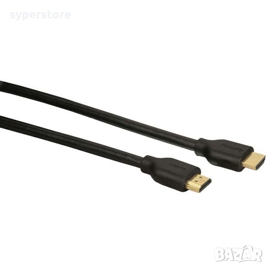 Кабел HDMI - HDMI 1,8 метра ver:1.4V FullHD 3D Philips гумиран, позлатени накрайници, снимка 1