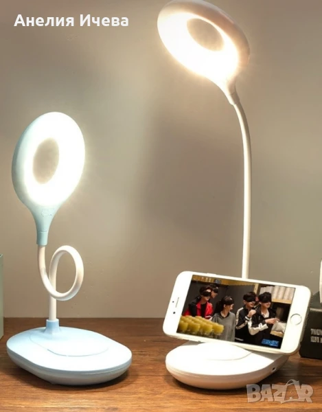 Настолна LED лампа за бюро с 12 крушчици, 6 W. Подходяща за четене и нощно осветление., снимка 1