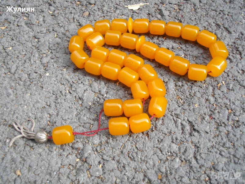 СТАРА БРОЕНИЦА БАКЕЛИТ КЕХЛИБАР КАТАЛИН СЪС СРЕБЪРЕН ПИСКЮЛ, снимка 1