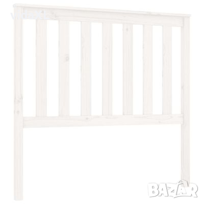 vidaXL Горна табла за легло, бяла, 106x6x101 см, бор масив（SKU:818506, снимка 1