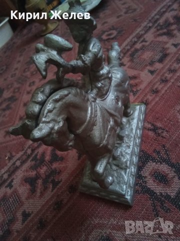 Сувенир стар кон с конник ловец  29123, снимка 9 - Декорация за дома - 37270650