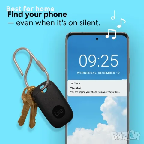 Tile Pro (2022) Bluetooth устройство за търсене на предмети, 1 брой, обхват 120 м, работи с Alexa , снимка 5 - Селфи стикове, аксесоари - 55931467