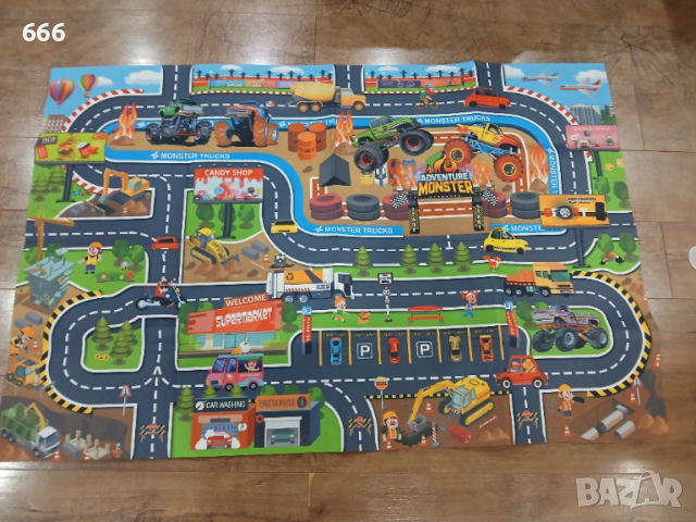 Многоцветна постелка за игра 120см / 80см, снимка 6 - Други - 54282098