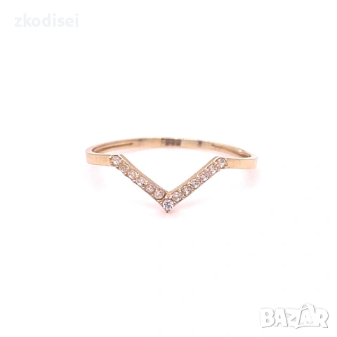 Златен дамски пръстен 0,68гр. размер:56 14кр. проба:585 модел:38854-5