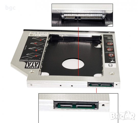 APPLE MacBook Pro Адаптер за Втори Диск HDD/SSD за Лаптоп Кеди SATA A1278 A1286 A1297 13" 15" 17" , снимка 17 - Части за лаптопи - 28476386