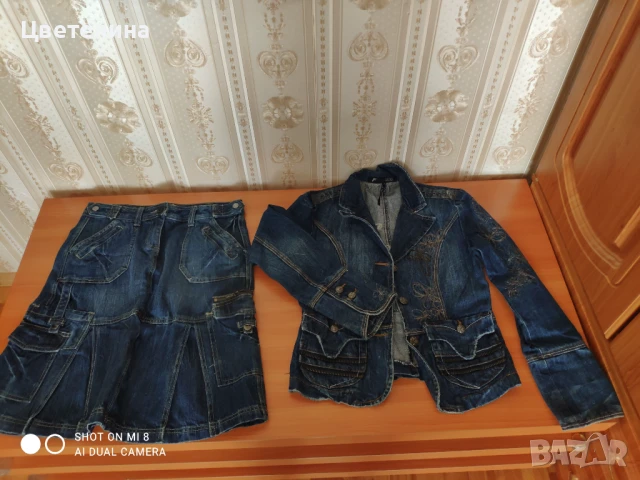 Дамски дънков комплект размер М, снимка 3 - Комплекти - 50567673