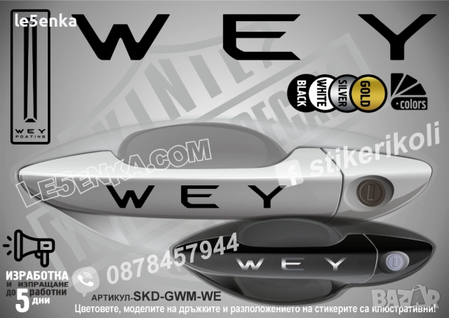 Wey Great Wall стикери дръжки SKD-GWM-WE