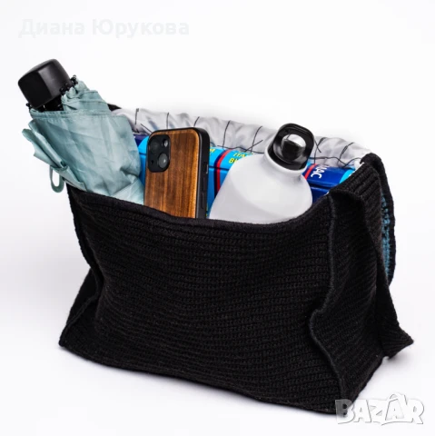 Дамска плетена чанта, снимка 4 - Чанти - 51175722