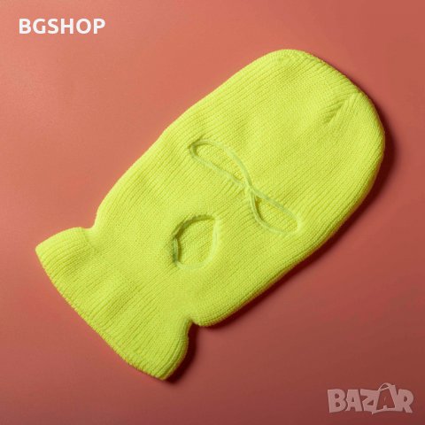 Зимна шапка маска - Yellow Neon Balaclava, снимка 7 - Шапки - 30397935