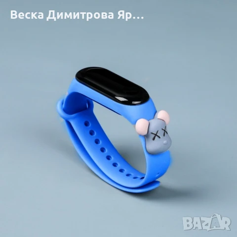 Детски LED часовник, водоустойчив, гумена каишка, цифров дисплей