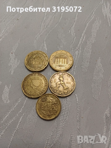 Продавам  20 евроцентови монети 2002г