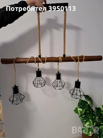 Дървени полилеи, снимка 2 - Полилеи - 53937465