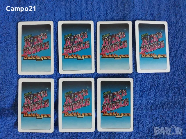 52 от 56 Dandy Rock 'n Bubble Cards 1986 г. + 44 от 54 Dandy Bubble Gum Euro Football Cards 1988 г., снимка 11 - Колекции - 56041630