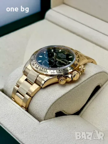 Rolex Daytona 18k Gold Green , снимка 5 - Луксозни - 55959044
