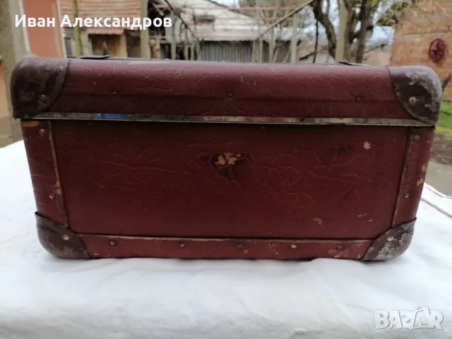 Куфар от жакардов картон, снимка 4 - Антикварни и старинни предмети - 49894461