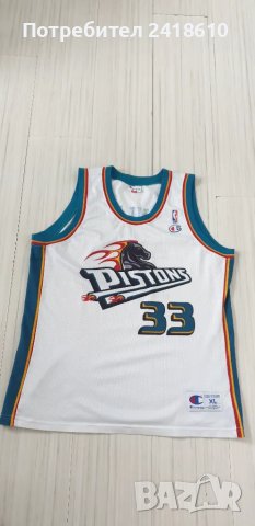 Champion USA Grand Hill # 33 Detroit Pistons Vintage 90S Mens Size XL ОРИГИНАЛ! МЪЖКИ Баскетболен ПО, снимка 10 - Спортни дрехи, екипи - 49530800