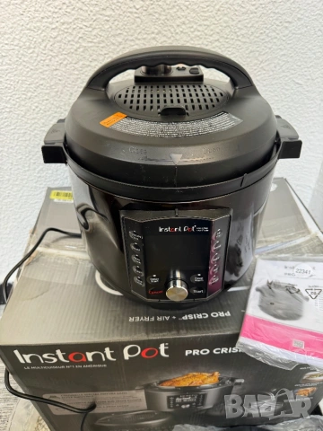 Мултикукър Instant Pot Pro Crisp + Air Fryer 11-в-1: 7.6L, EvenCrisp, 1500W Готвене Под Налягане!, снимка 9 - Мултикукъри - 54357836