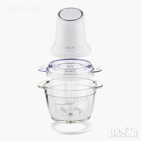 Мини чопър Muhler MCH-5088 – Мели, реже и пасира за секунди, снимка 2 - Чопъри и пасатори - 52592256