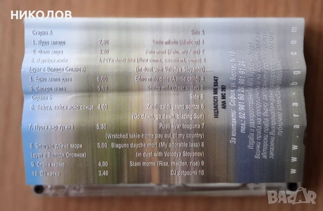 НИКОЛИНА ЧАКЪРДЪКОВА, снимка 3 - Аудио касети - 50472569