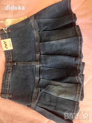 Дънкова плисирана пола , снимка 2 - Детски рокли и поли - 44339580