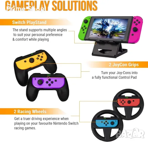 15 в 1 Комплект Аксесоари за Nintendo Switch и Switch OLED от Orzly, снимка 8 - Аксесоари - 56143235