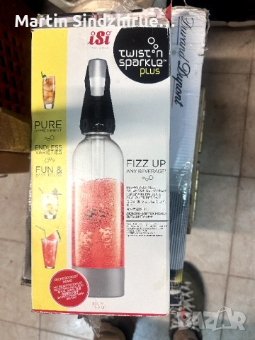 iSi Twist’n Sparkle Plus – уред за газиране на напитки (като нов) с бонус 2 бр. лампи