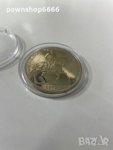 Сребърна монета Испания 5 екюта, 1989 Карл V, снимка 4 - Нумизматика и бонистика - 44444080