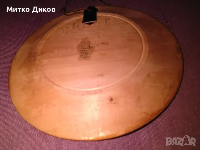 Чиния дървена за стена на Троянският манастир от Орешак фи 150мм, снимка 5 - Декорация за дома - 49105815